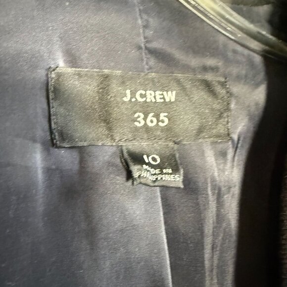 J. Crew 365 Stretch Twill Going Out Blazer Jacket Women's 10 Black Workwear - Picture 2 of 7